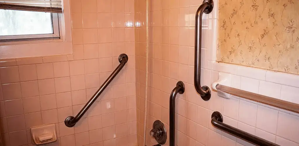 Shower grab bar installation for bathroom safety and accessibility in Dover, DE