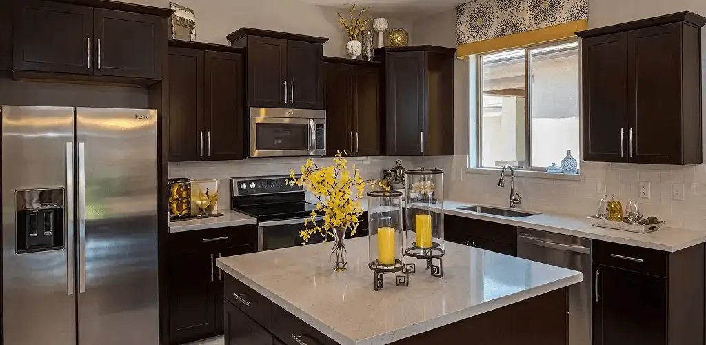 Cabinet painting results with freshly painted kitchen cabinets in Dover, DE